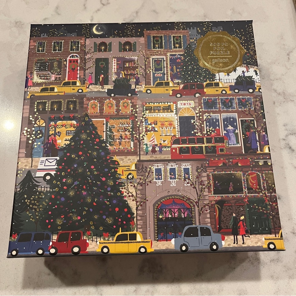 Winter Lights Foil Puzzle 500 Piece Puzzle - Galison